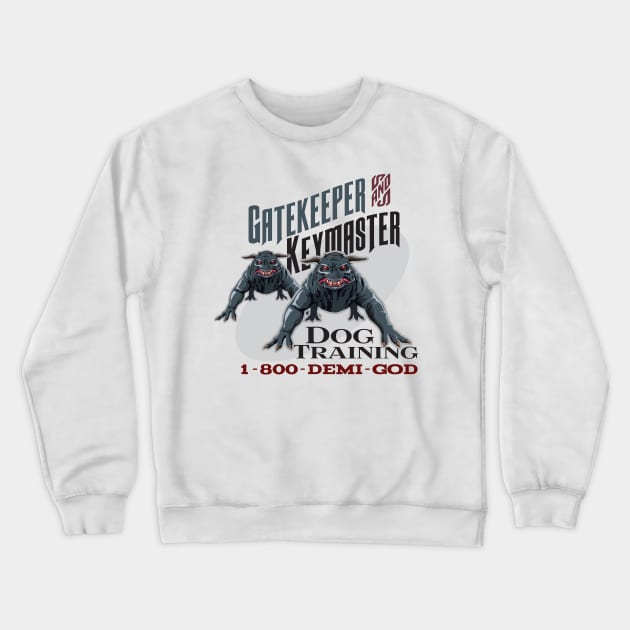 Gatekeeper and KeyMaster Dog Training Crewneck Sweatshirt by MindsparkCreative